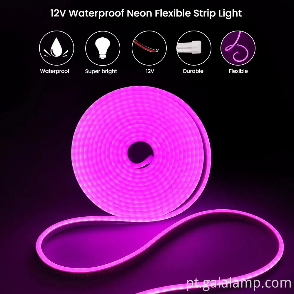 Faixa de luz neon flexível à prova d'água 5m SMD 2835 Sinais externos